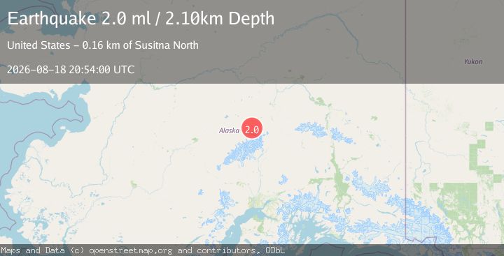 Map of 53 km E of Denali National Park, Alaska