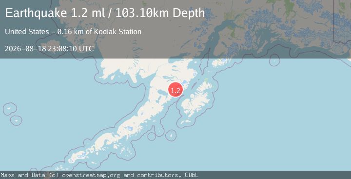 Map of 74 km NW of Karluk, Alaska
