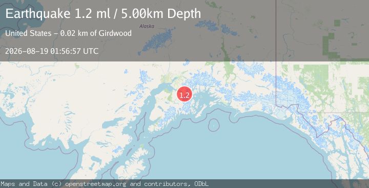 Map of 8 km W of Whittier, Alaska