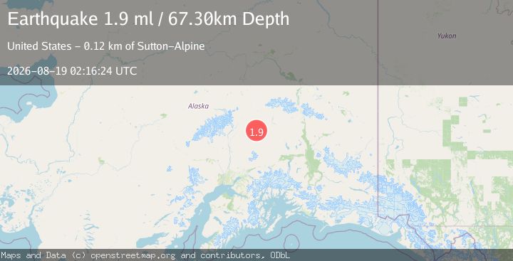 Map of 68 km SSE of Cantwell, Alaska