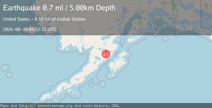 Map of 85 km NNW of Karluk, Alaska