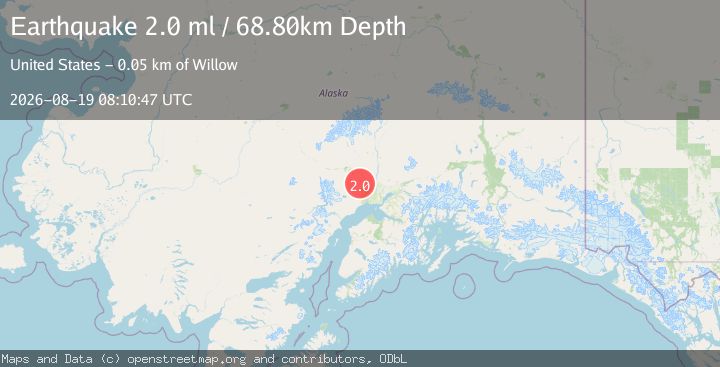 Map of 25 km NW of Susitna, Alaska