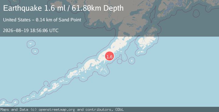 Map of 8 km SW of Chignik Lake, Alaska