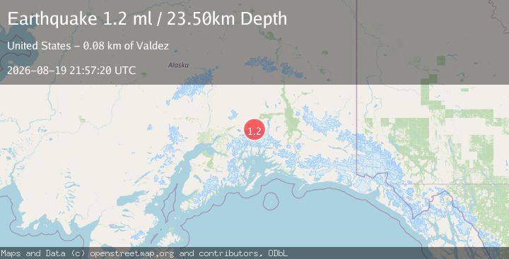 Map of 23 km SE of Glacier View, Alaska