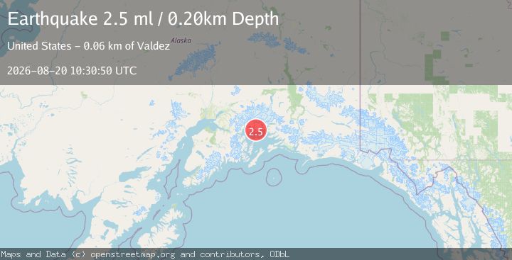 Map of 40 km W of Tatitlek, Alaska