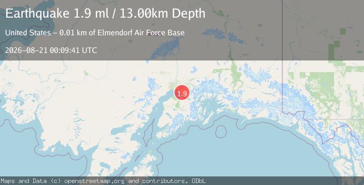 Map of 10 km SSW of Elmendorf Air Force Base, Alaska