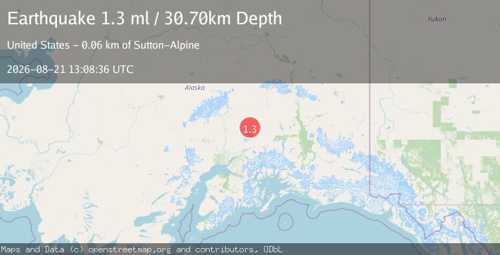 Map of 62 km N of Chickaloon, Alaska