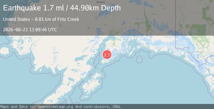 Map of 10 km WSW of Fox River, Alaska