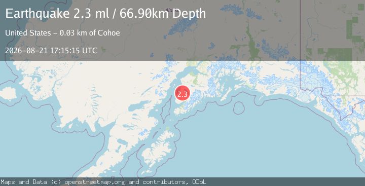 Map of 16 km SE of Clam Gulch, Alaska