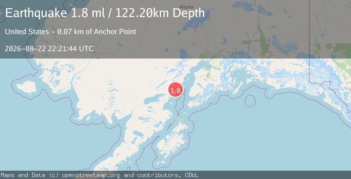 Map of 64 km ENE of Pedro Bay, Alaska