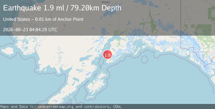 Map of 7 km NNE of Anchor Point, Alaska