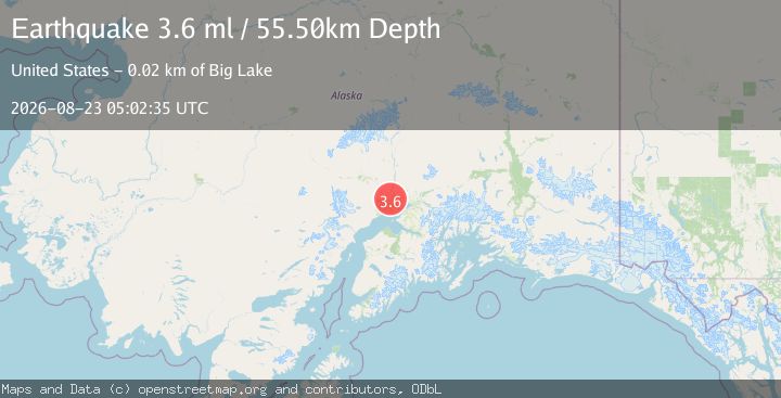 Map of 13 km ENE of Susitna, Alaska