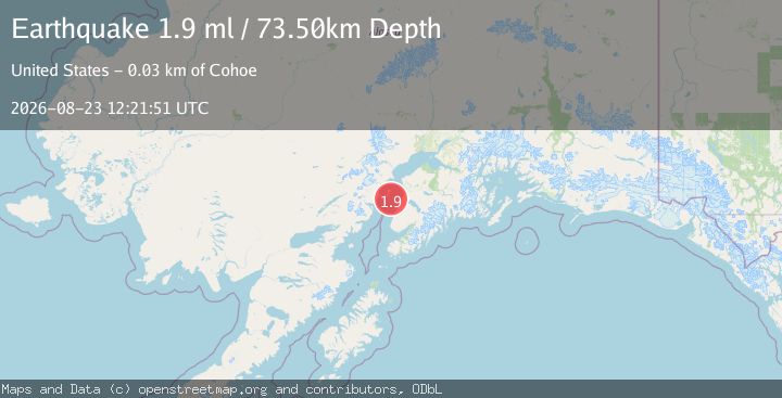 Map of 25 km WNW of Clam Gulch, Alaska