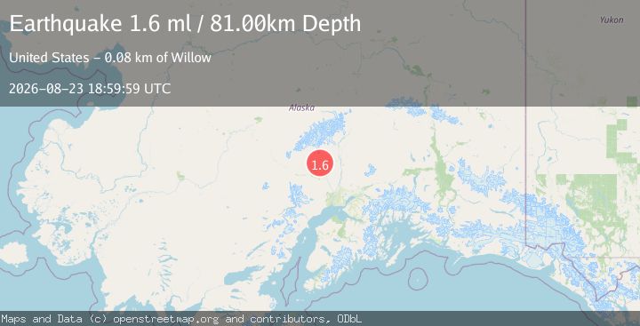 Map of 32 km SW of Petersville, Alaska