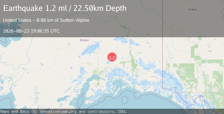 Map of 72 km NNE of Chickaloon, Alaska