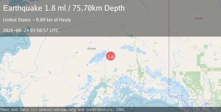 Map of 45 km SSW of Cantwell, Alaska