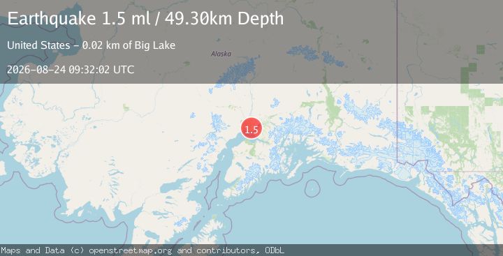 Map of 8 km WSW of Point MacKenzie, Alaska
