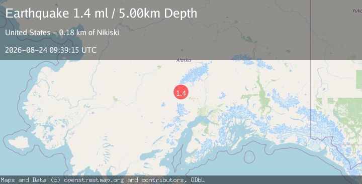 Map of 54 km WNW of Skwentna, Alaska