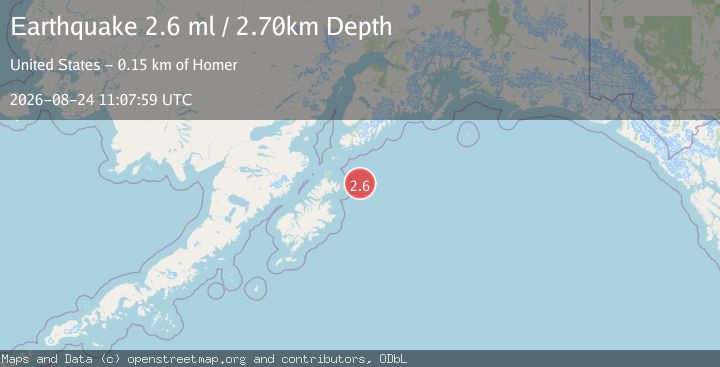 Map of 98 km ENE of Ouzinkie, Alaska
