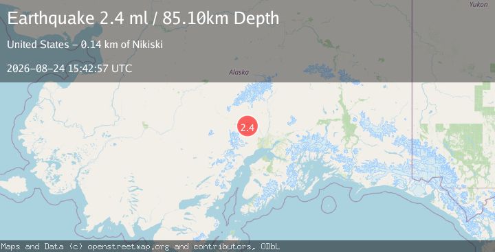 Map of 8 km SSW of Skwentna, Alaska