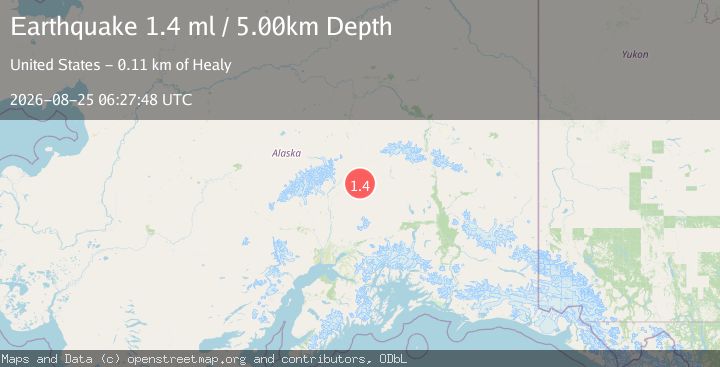 Map of 55 km S of Cantwell, Alaska