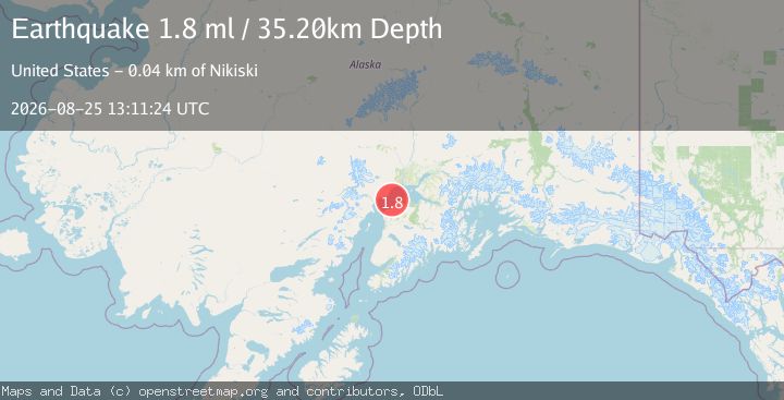 Map of 14 km SE of Tyonek, Alaska