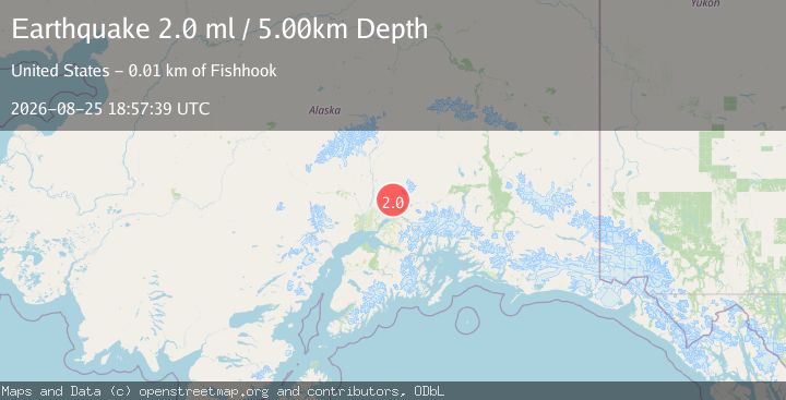 Map of 11 km NNW of Fishhook, Alaska