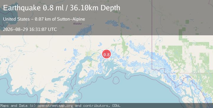 Map of 45 km S of Glacier View, Alaska
