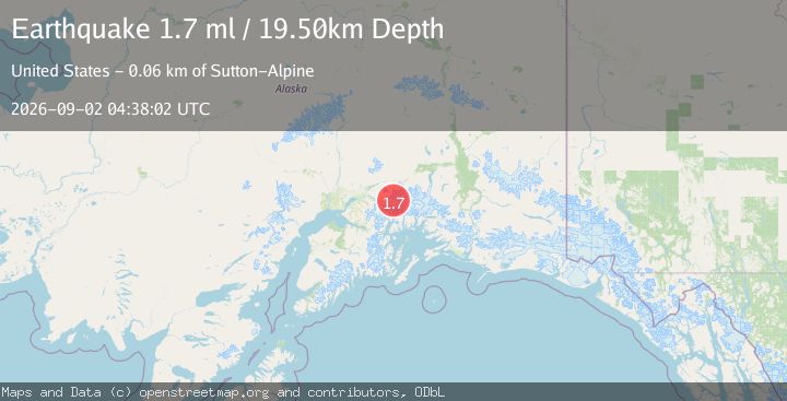 Map of 45 km SSW of Glacier View, Alaska