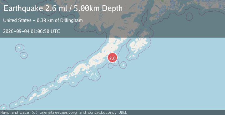 Map of 81 km E of Chignik, Alaska