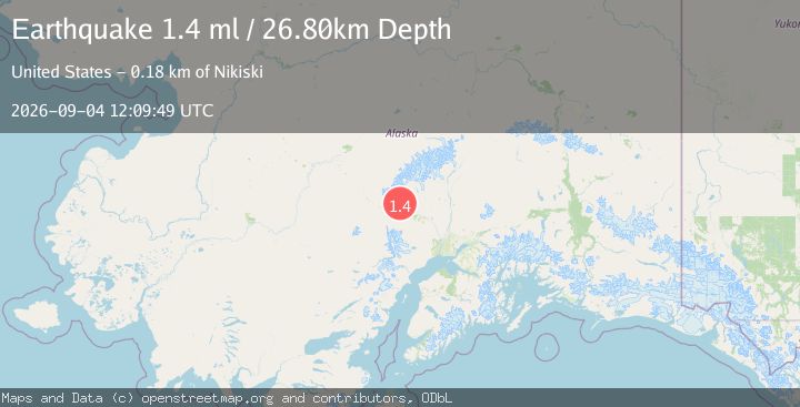 Map of 45 km NW of Skwentna, Alaska