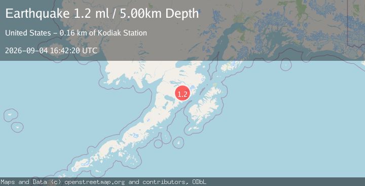 Map of 83 km NW of Karluk, Alaska