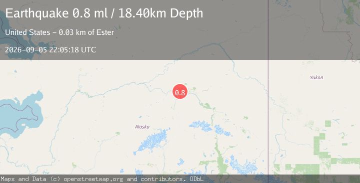 Map of 33 km W of Ester, Alaska