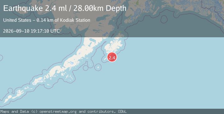 Map of 46 km SE of Akhiok, Alaska
