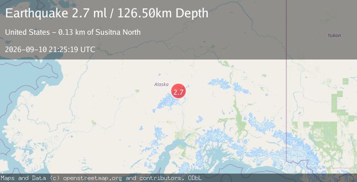 Map of 66 km ESE of Denali National Park, Alaska