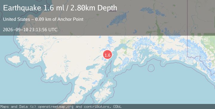 Map of 74 km NW of Ninilchik, Alaska