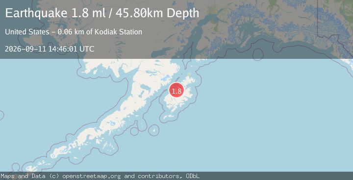 Map of 36 km NE of Larsen Bay, Alaska