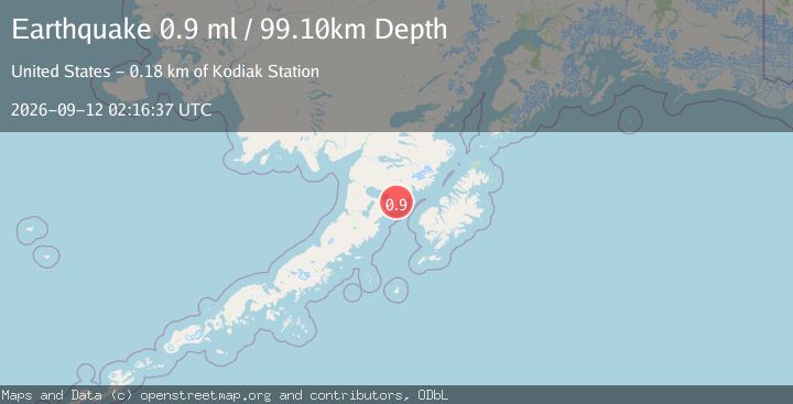 Map of 73 km WNW of Karluk, Alaska