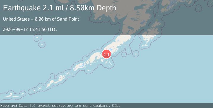 Map of 31 km WSW of Ivanof Bay, Alaska