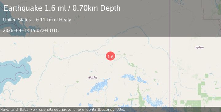 Map of 33 km NNW of Four Mile Road, Alaska