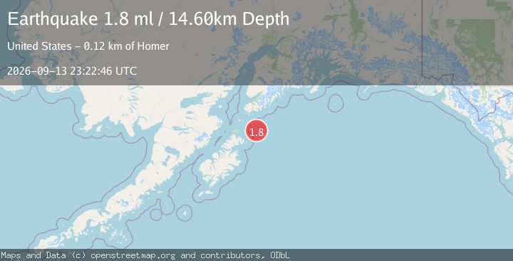 Map of 92 km SSE of Port Graham, Alaska