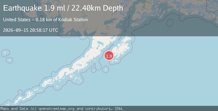 Map of 58 km W of Akhiok, Alaska