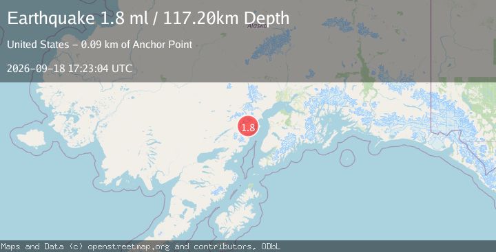 Map of 73 km NW of Ninilchik, Alaska