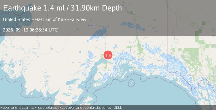 Map of 3 km NNW of Knik, Alaska