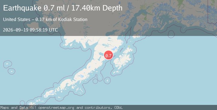 Map of 67 km WNW of Karluk, Alaska