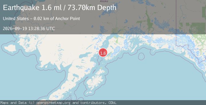 Map of 21 km W of Anchor Point, Alaska