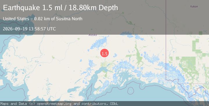 Map of 6 km SSW of Trapper Creek, Alaska