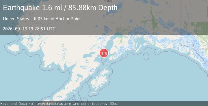 Map of 49 km W of Anchor Point, Alaska