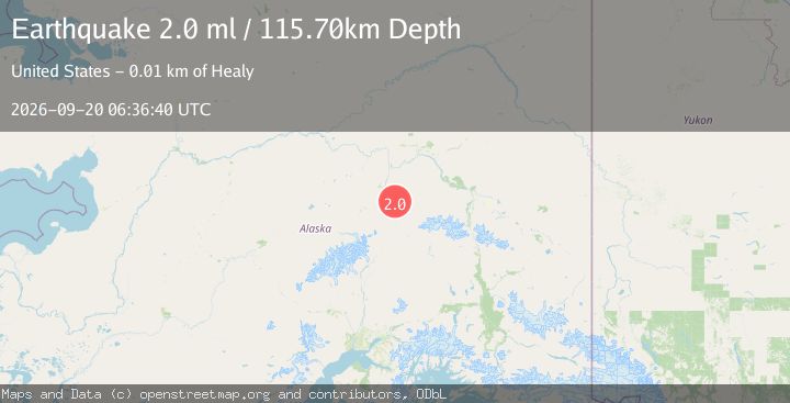 Map of 13 km ESE of Ferry, Alaska