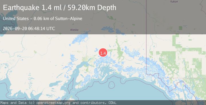 Map of 11 km N of Glacier View, Alaska